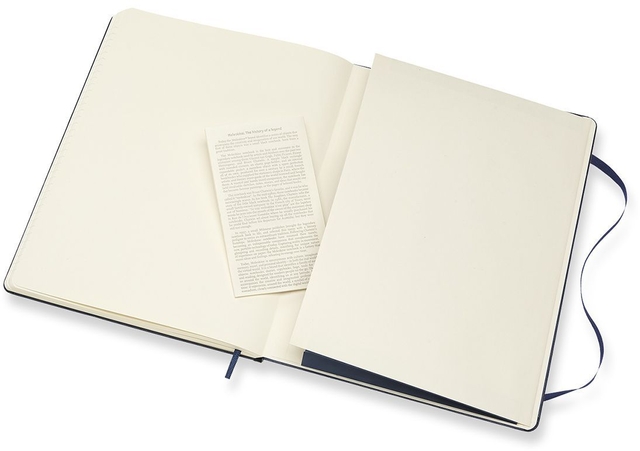 Notitieboek Moleskine XL 190x250mm lijn hard cover sapphire blue