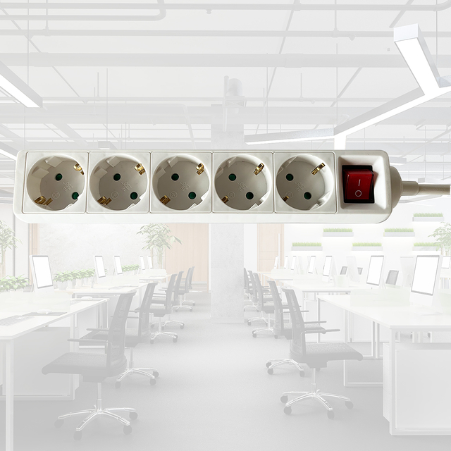 Stekkerdoos BRASQ  5 voudig 3 meter wit