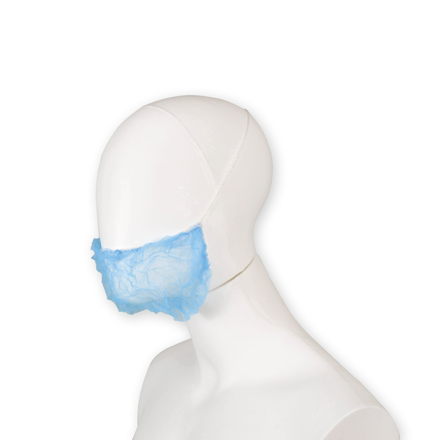 Baardnet Hynex non-woven blauw pp 100 stuks