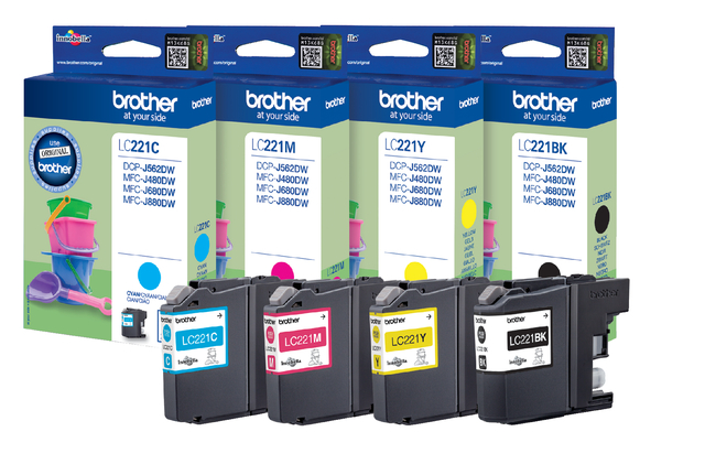 Inktcartridge Brother LC-221Y geel