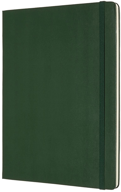 Notitieboek Moleskine XL 190x250mm blanco hard cover myrtle green