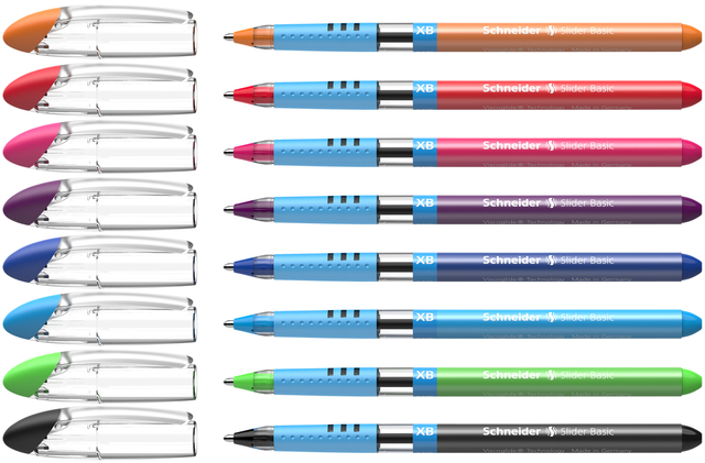Rollerpen Slider Basic Colours extra breed etui à 8 stuks