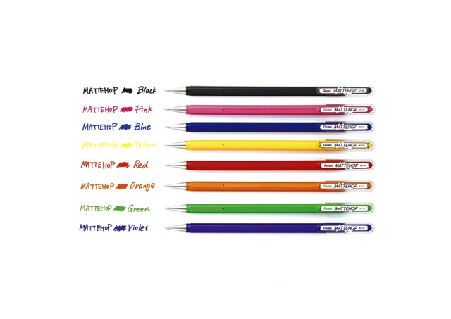 Gelschrijver Pentel K110 Mattehop medium blauw