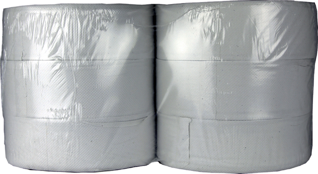 Toiletpapier Cleaninq T1 jumbo groot 2-laags 6x380m wit