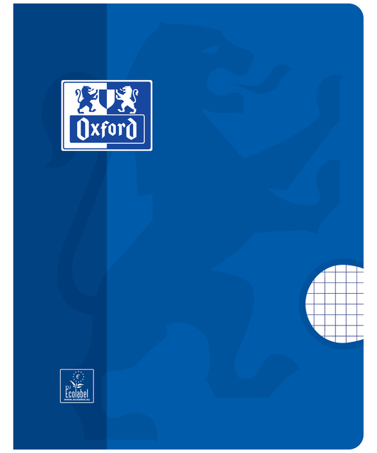 Schrift Oxford School A5 ruit 5x5mm 72 pagina's 80gr assorti