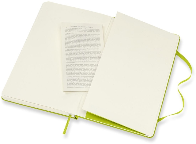 Notitieboek Moleskine large 130x210mm blanco hard cover lemon green