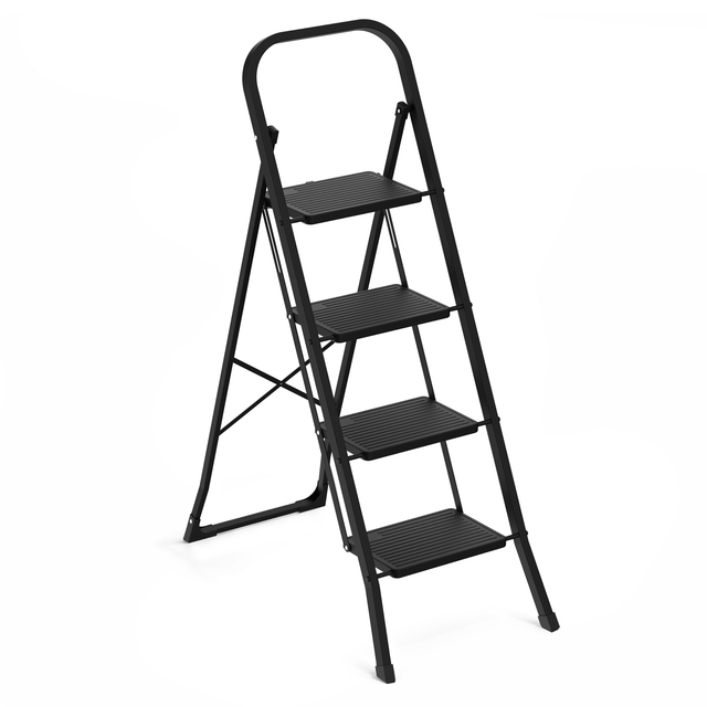 Huishoudtrap BRASQ 4 treden SLM400 zwart
