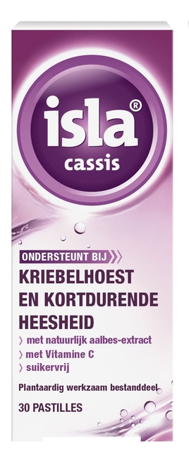 Keelpastilles Isla Cassis 30 stuks